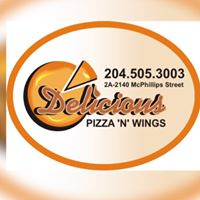 Delicious pizza and wings